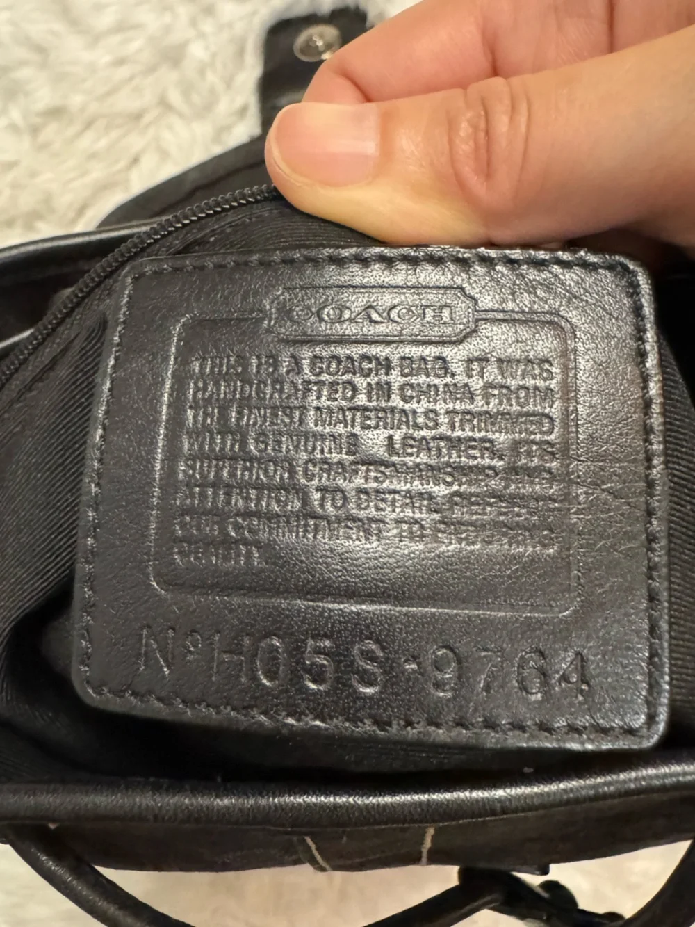 Coach Soho Black Signature Drawstring Mini Backpack